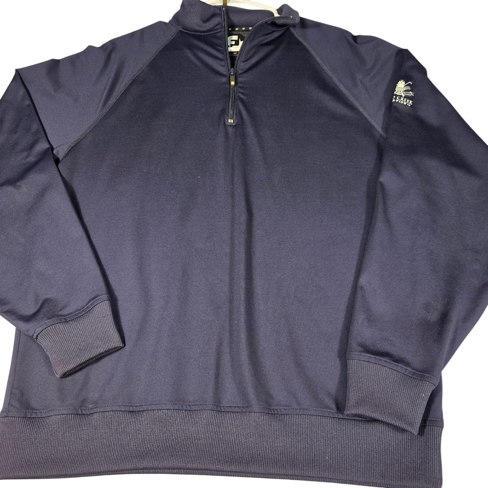 FootJoy Mens Navy Blue Performance Quarter Zip Golf Pullover 1004869